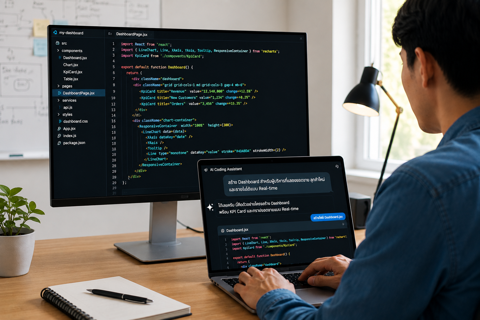 Vibe Coding — เปลี่ยนจากการเขียนโค้ดทีละบรรทัด ไปสู่การอธิบายสิ่งที่ต้องการเป็นภาษามนุษย์